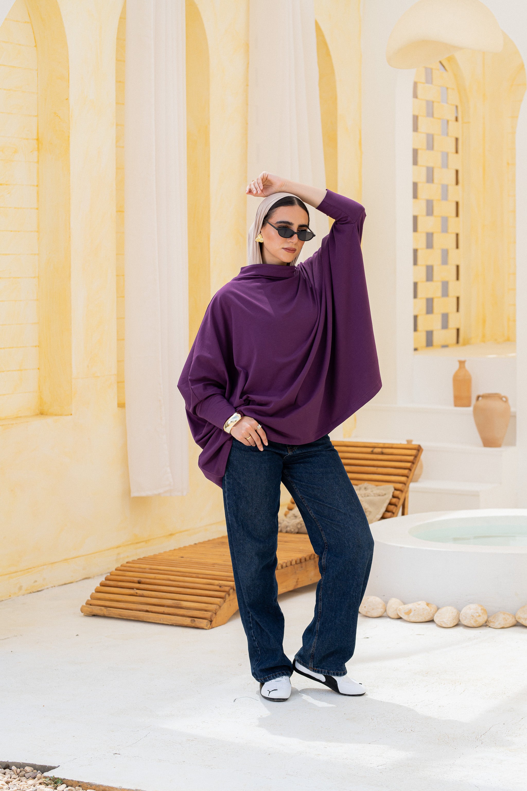 Timeless Oversized Tee -Indigo