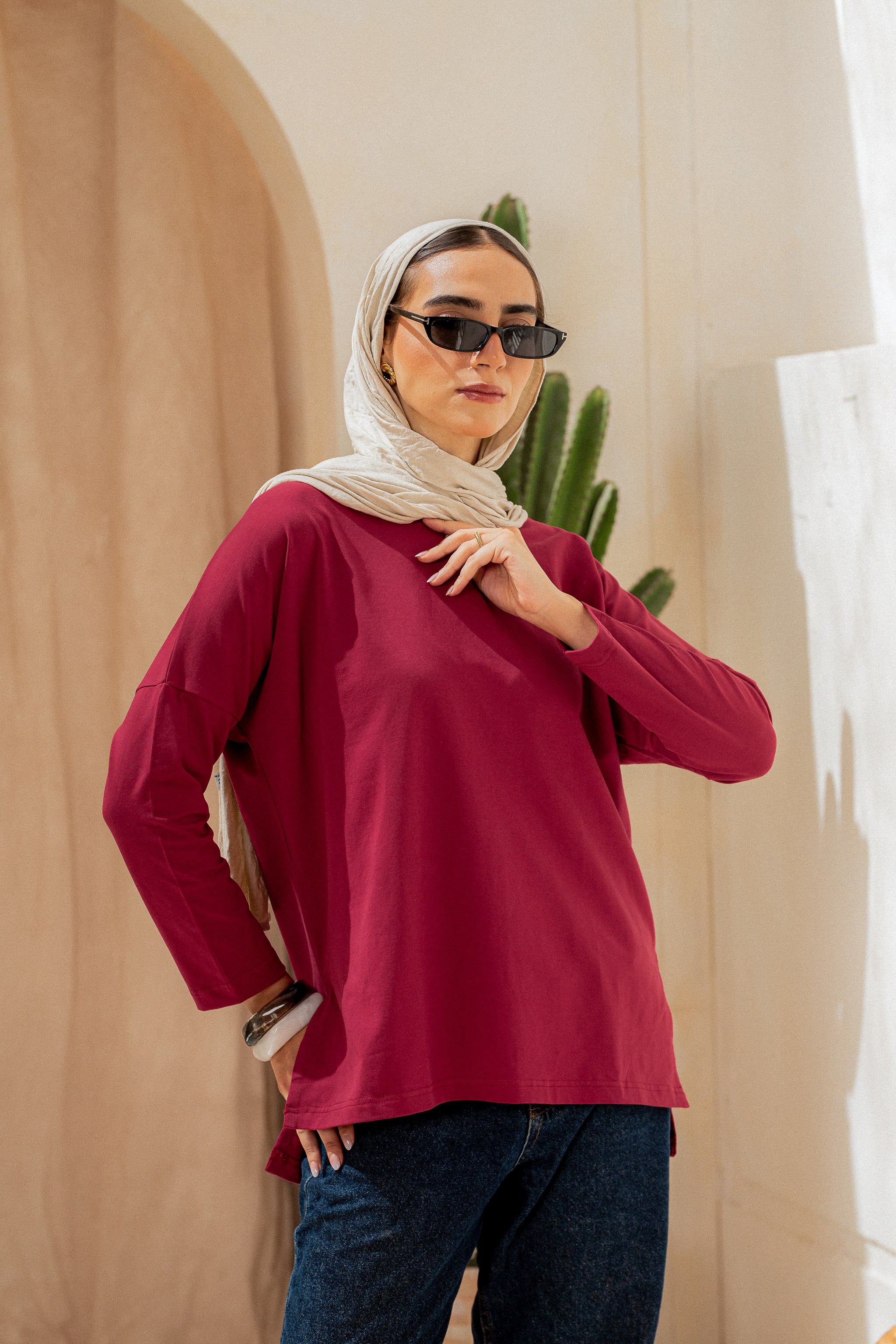 Premium cotton  T-shirts - maroon
