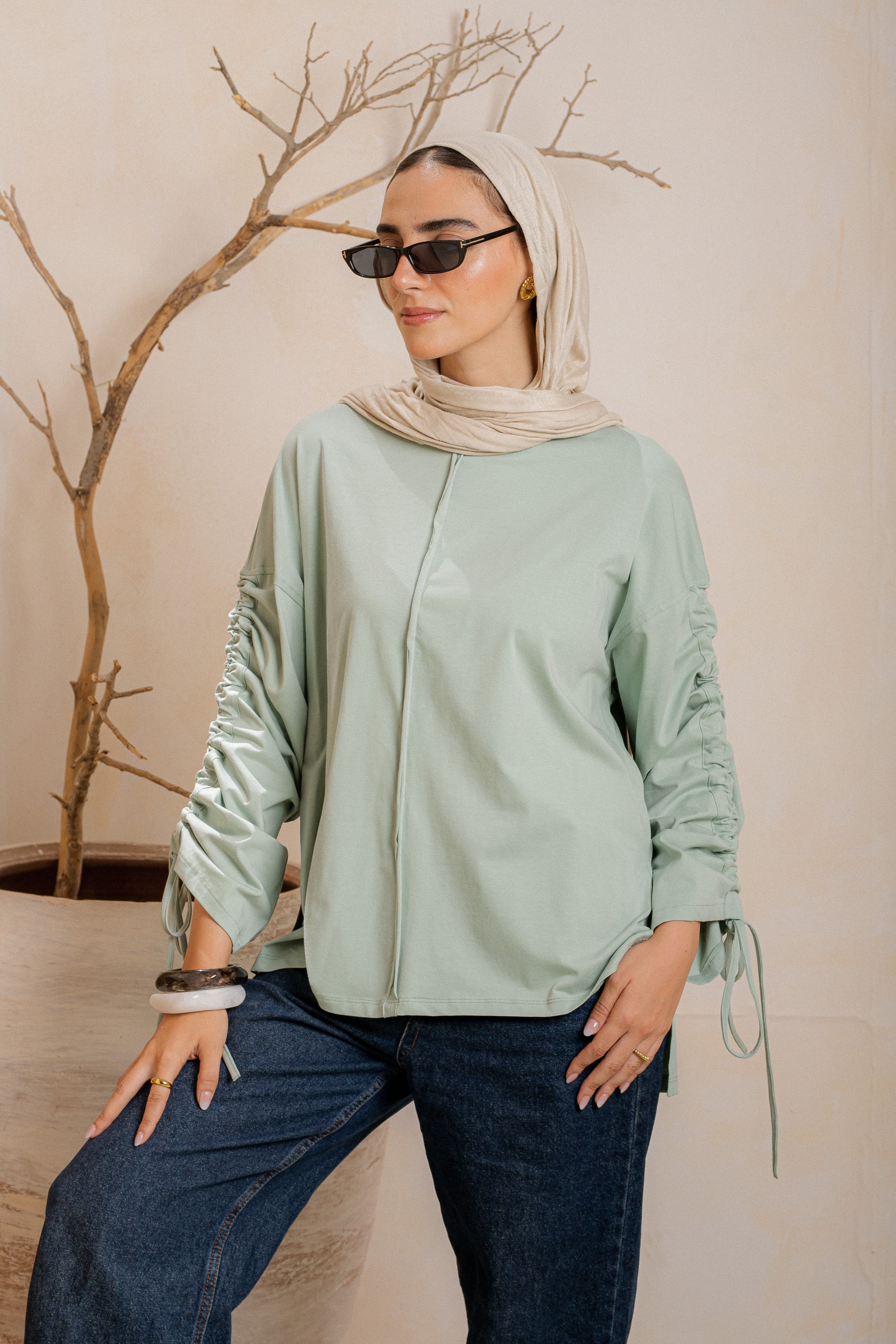 Graceful Ruffle T-shirt mint