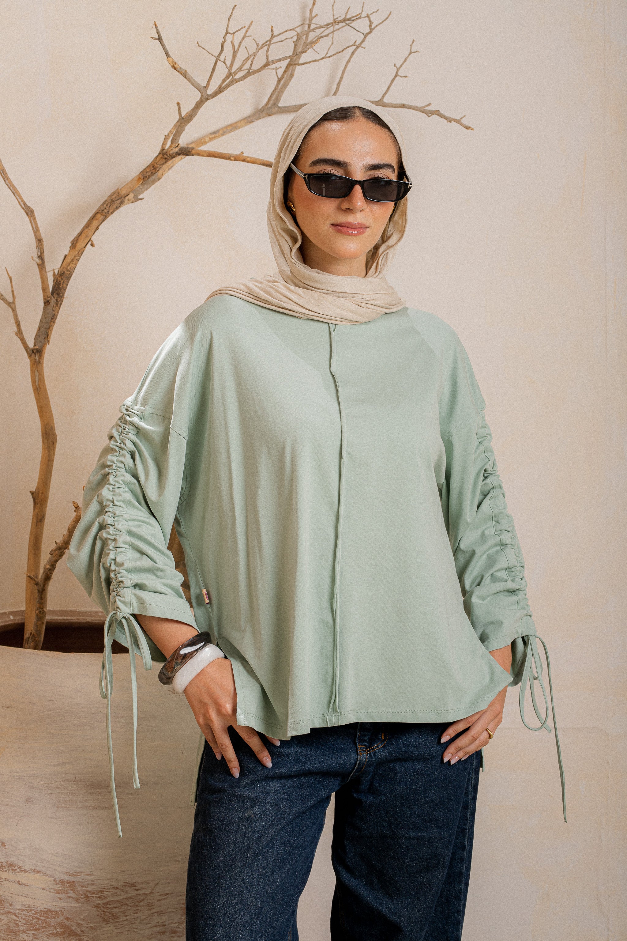 Graceful Ruffle T-shirt mint