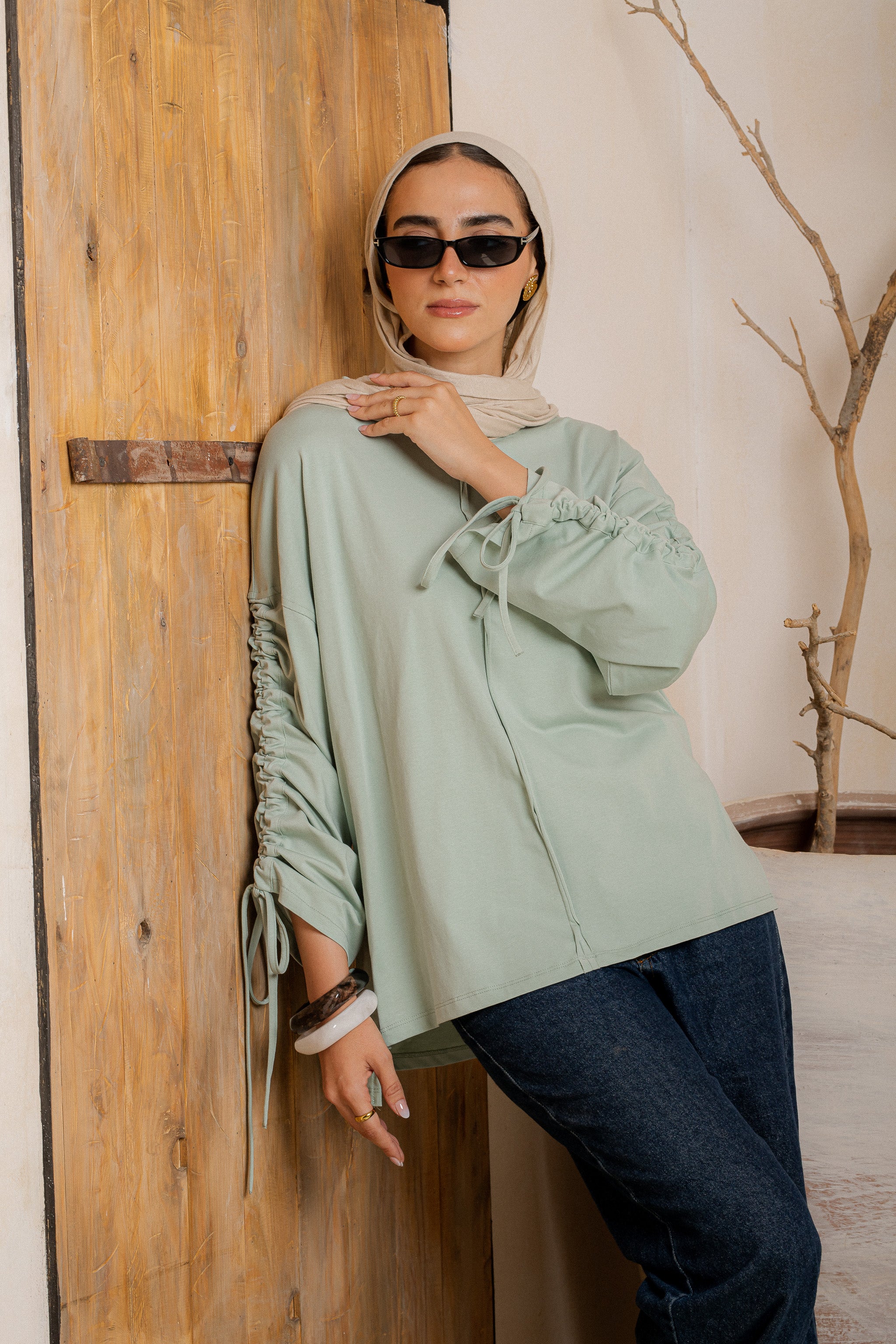 Graceful Ruffle T-shirt mint