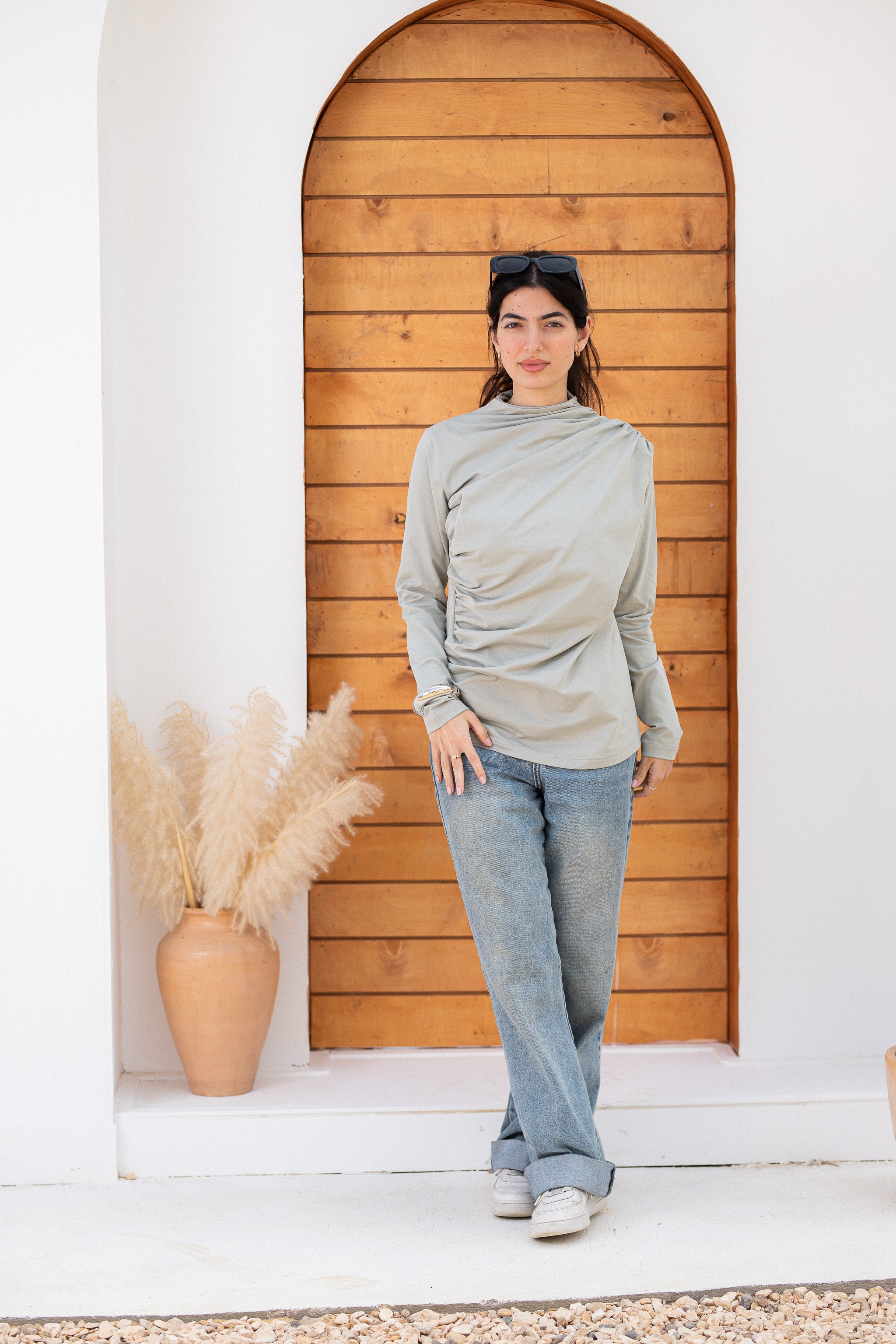 draping tee-mint