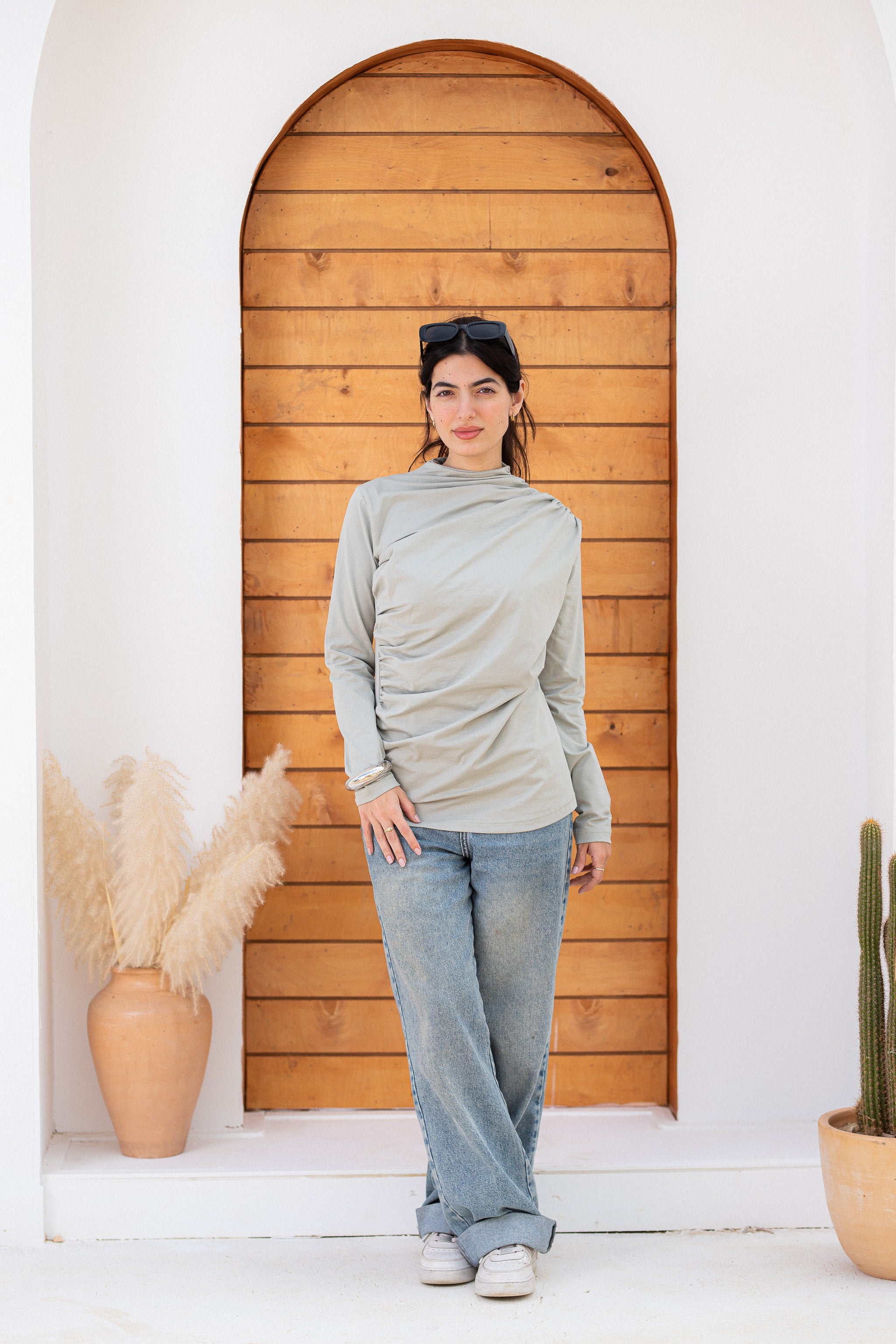 draping tee-mint
