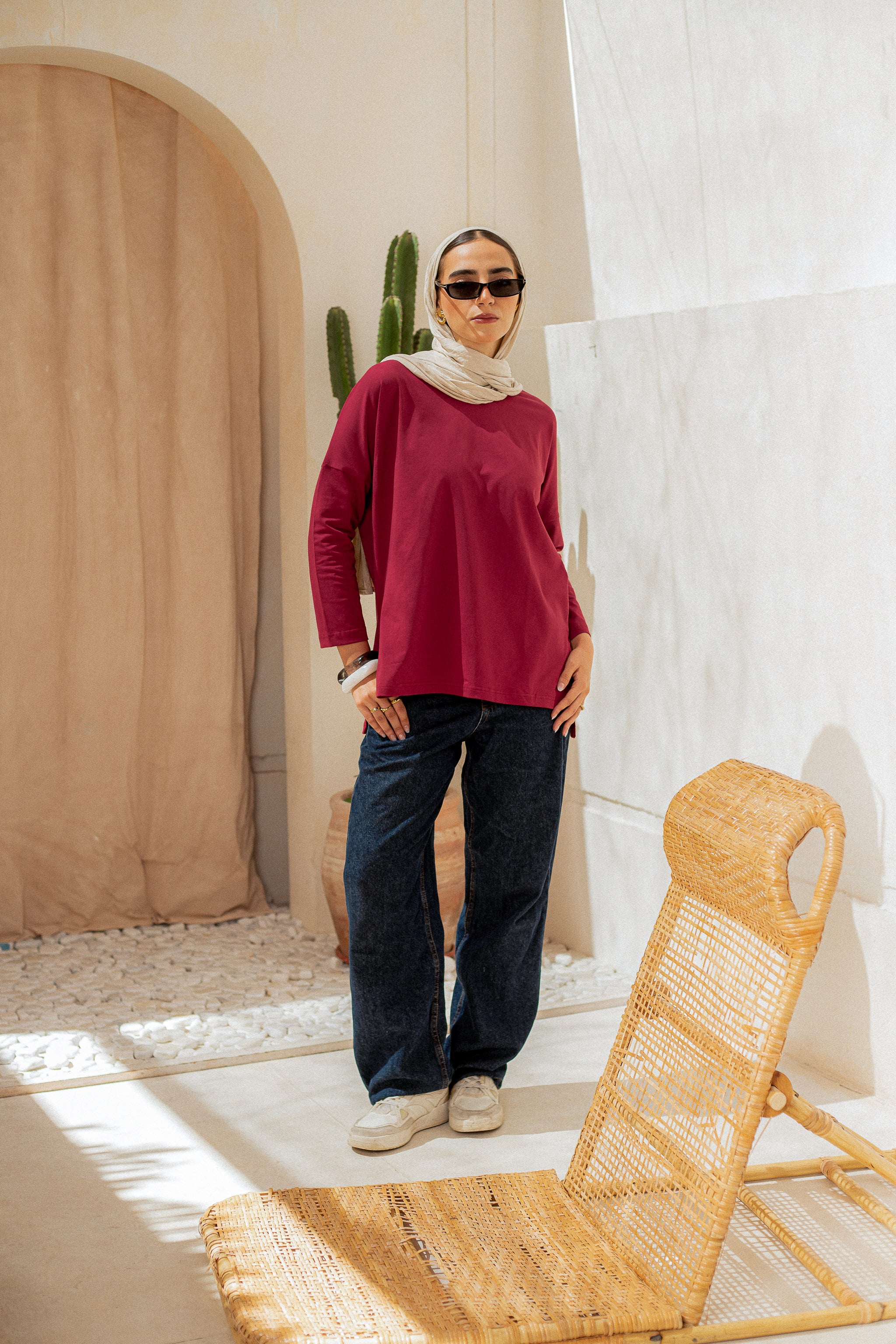 Premium cotton  T-shirts - maroon