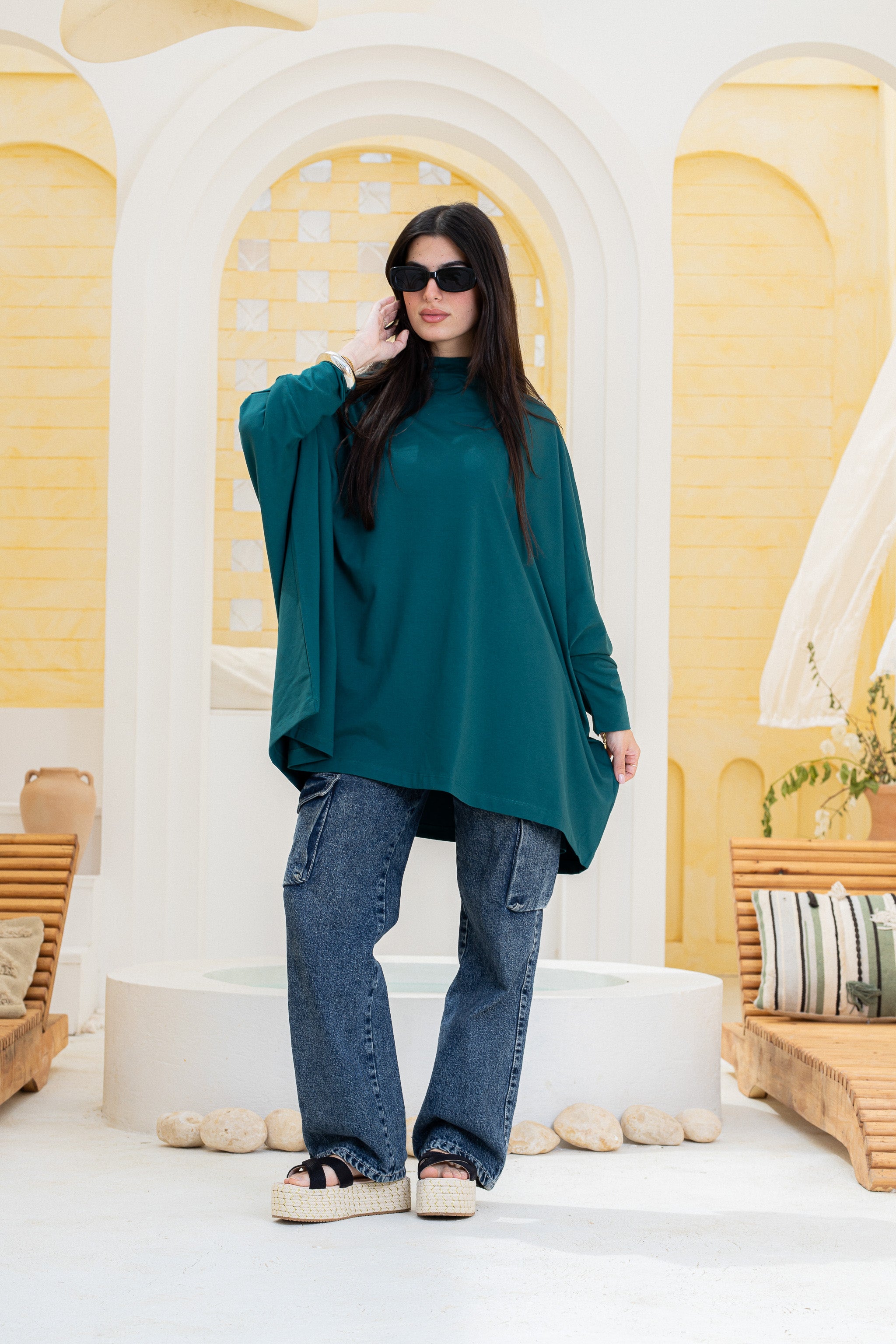 Timeless Oversized Tee -TEAL