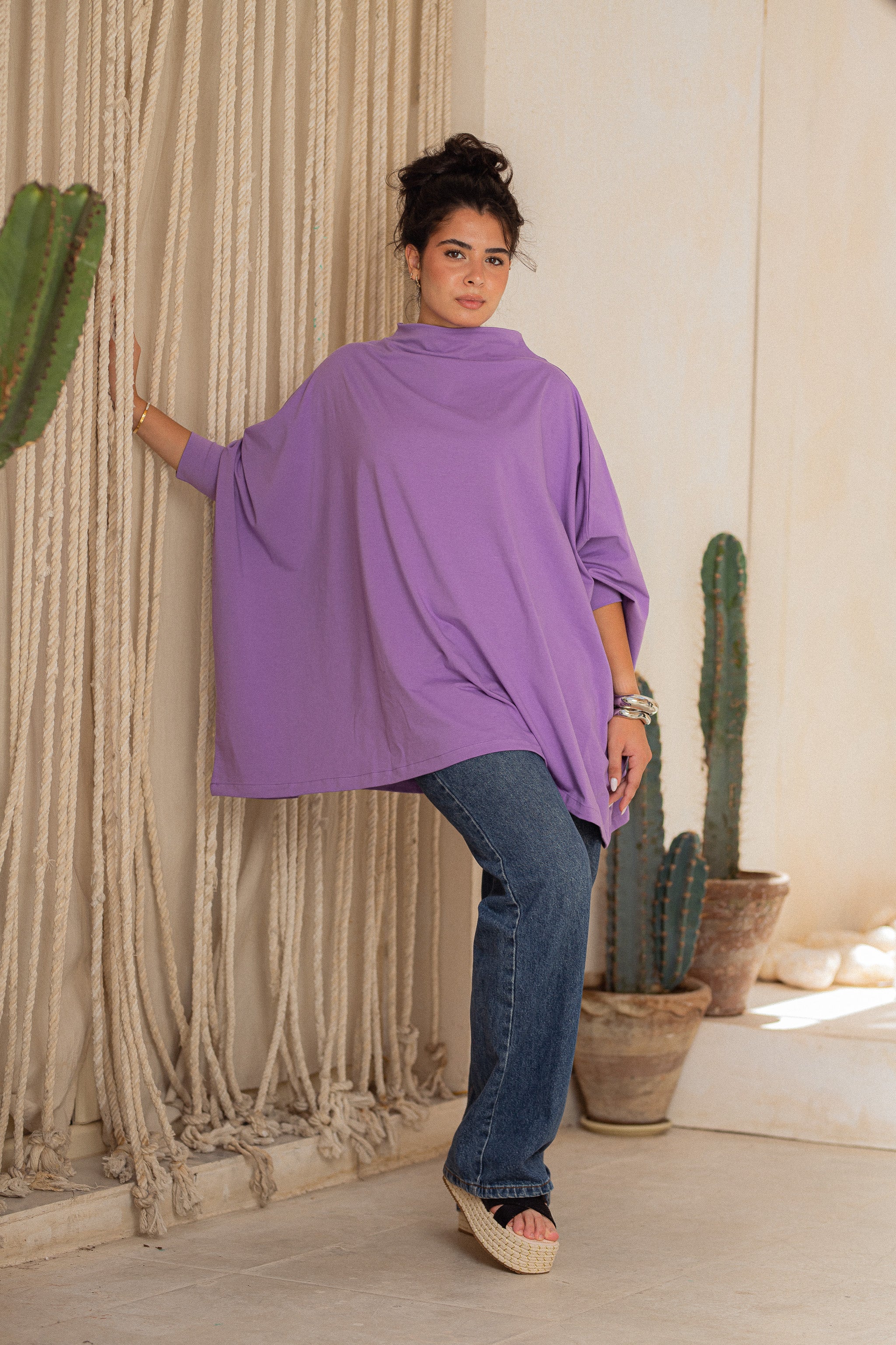 Timeless Oversized Tee -Magic lilac