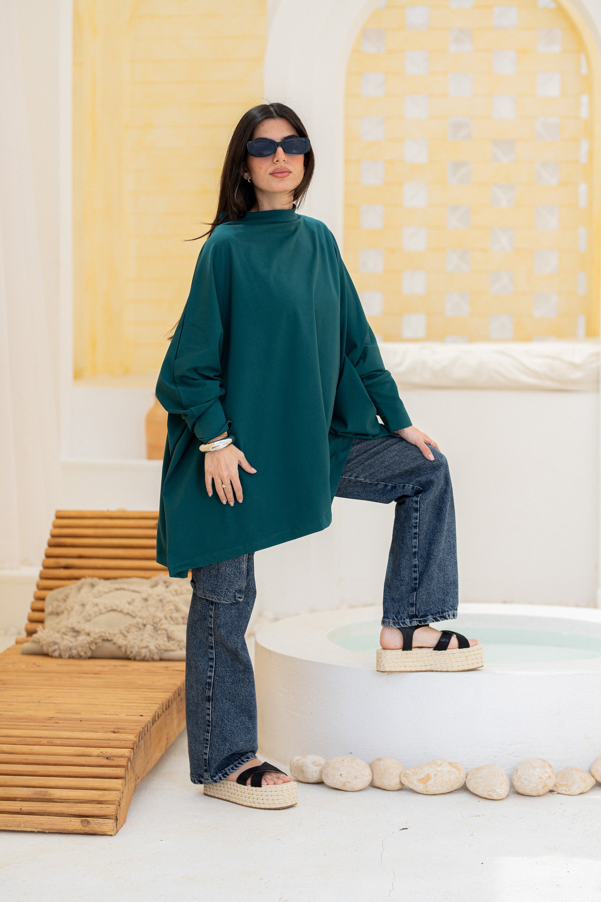Timeless Oversized Tee -TEAL