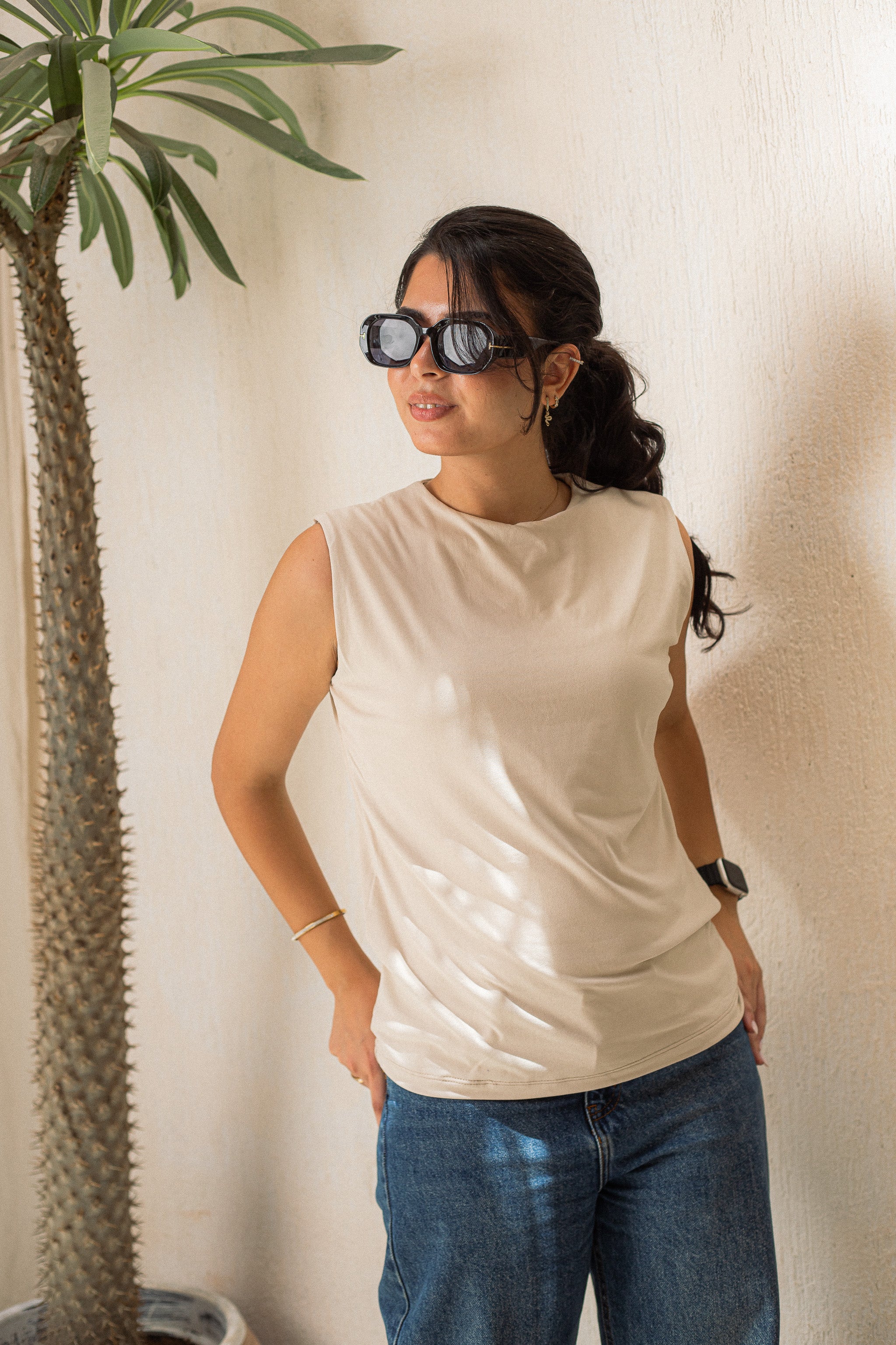 Plain Basic Top-Bisque