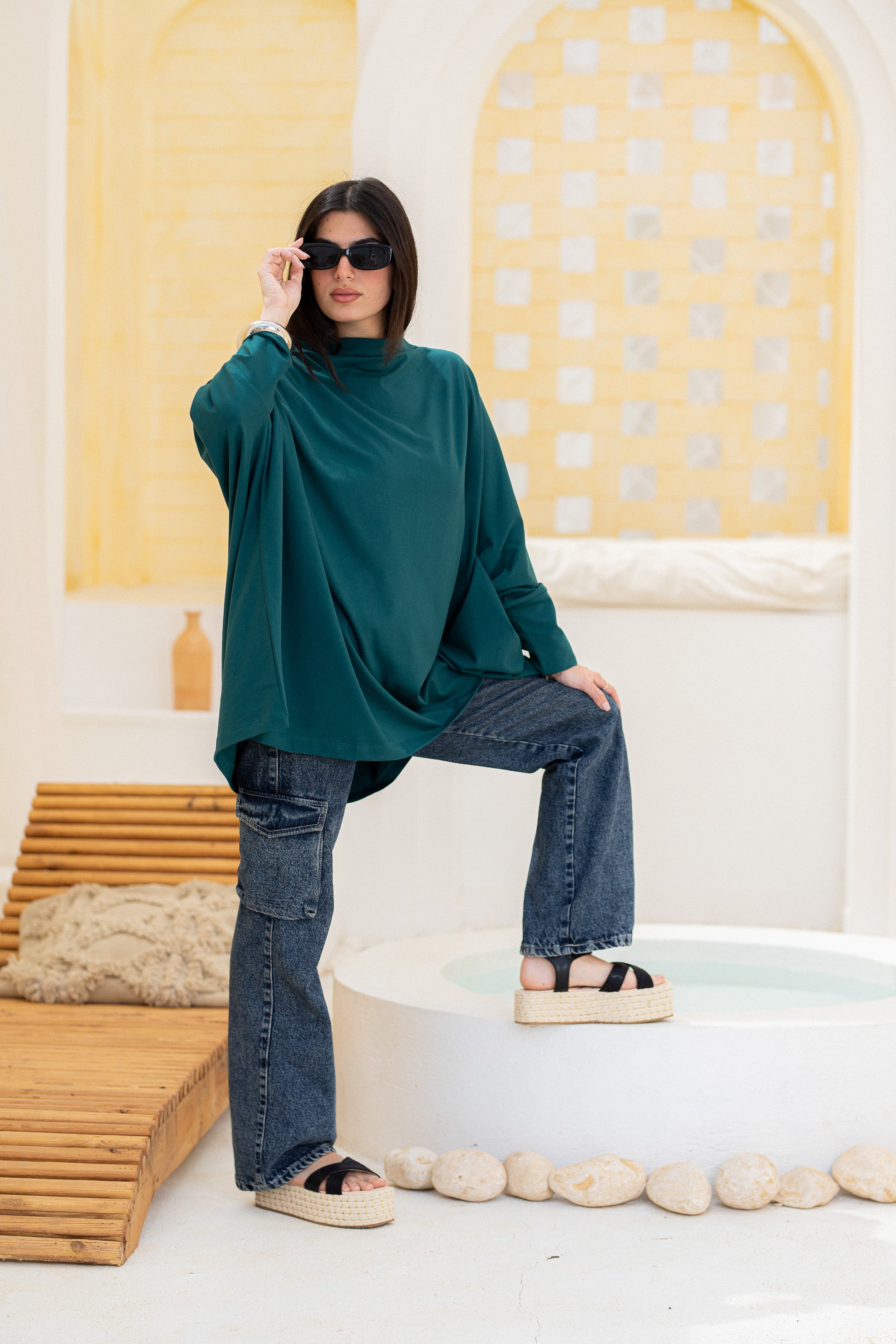 Timeless Oversized Tee -TEAL