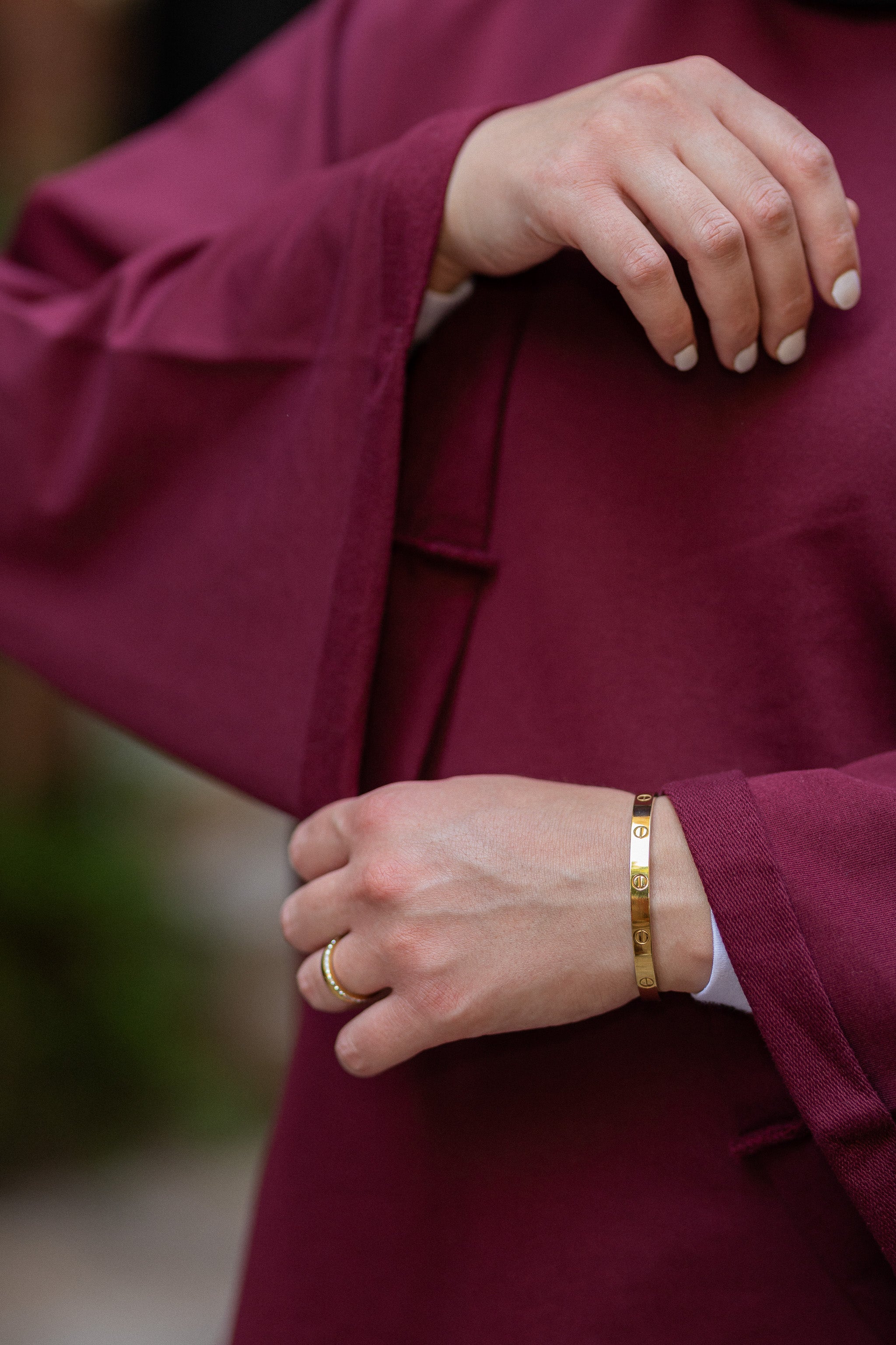 Minimalist Cotton Tee-burgundy