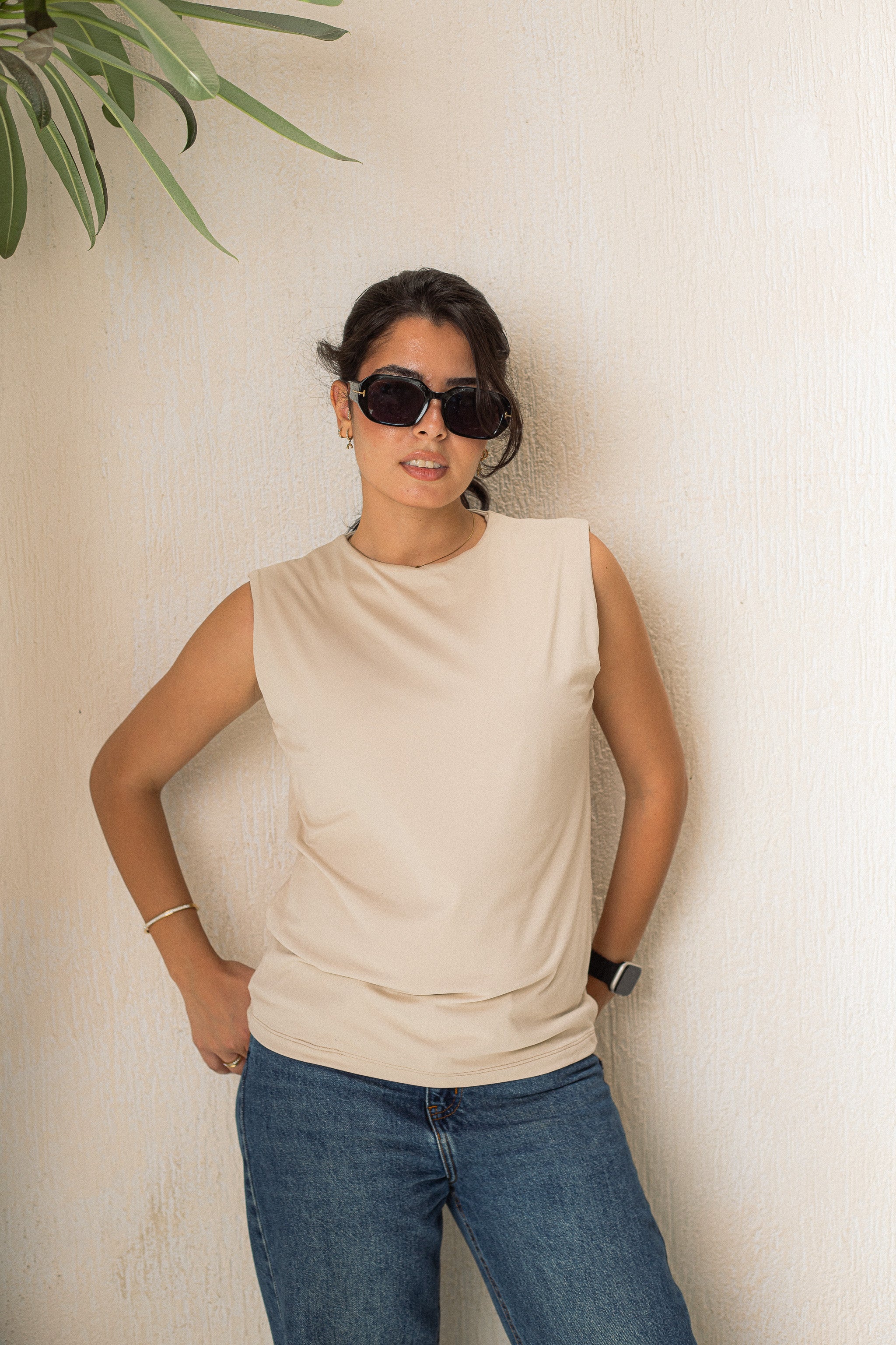 Plain Basic Top-Bisque