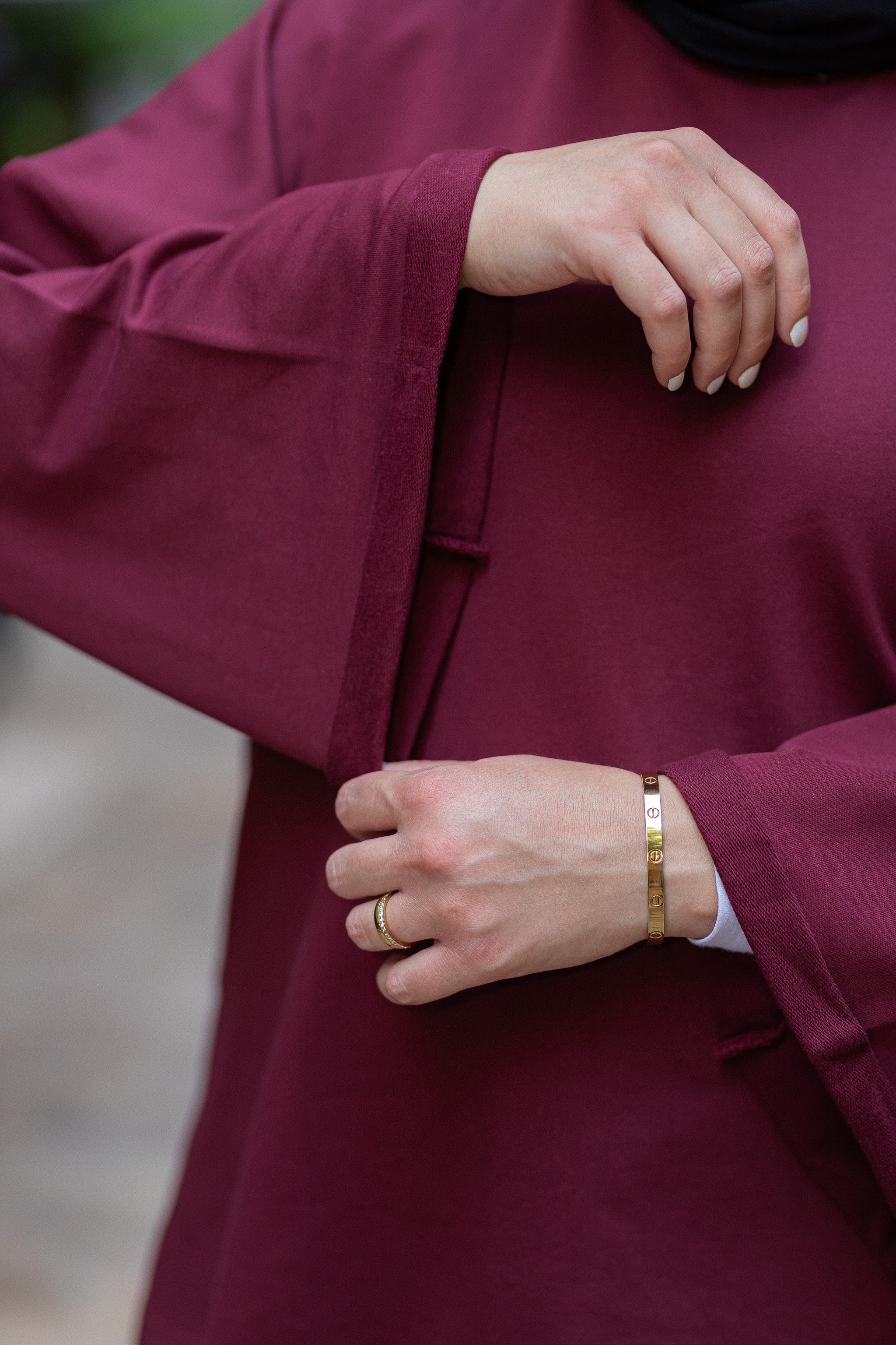 Minimalist Cotton Tee-burgundy