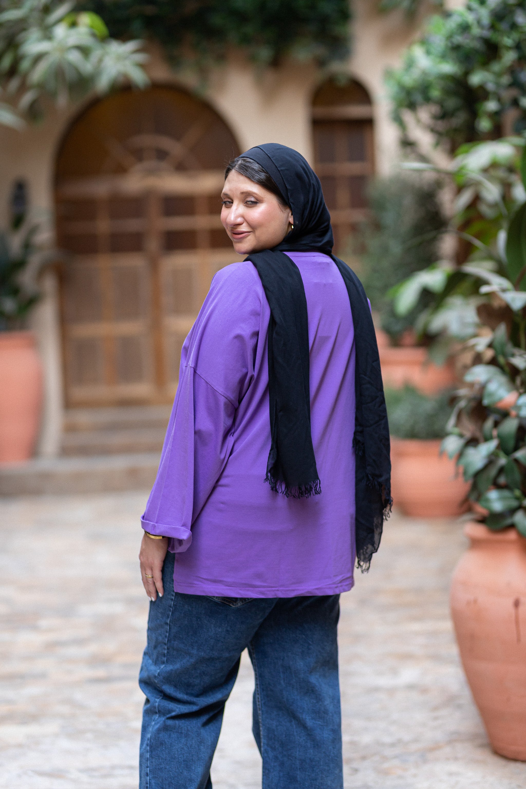 Minimalist Cotton Tee- lilac