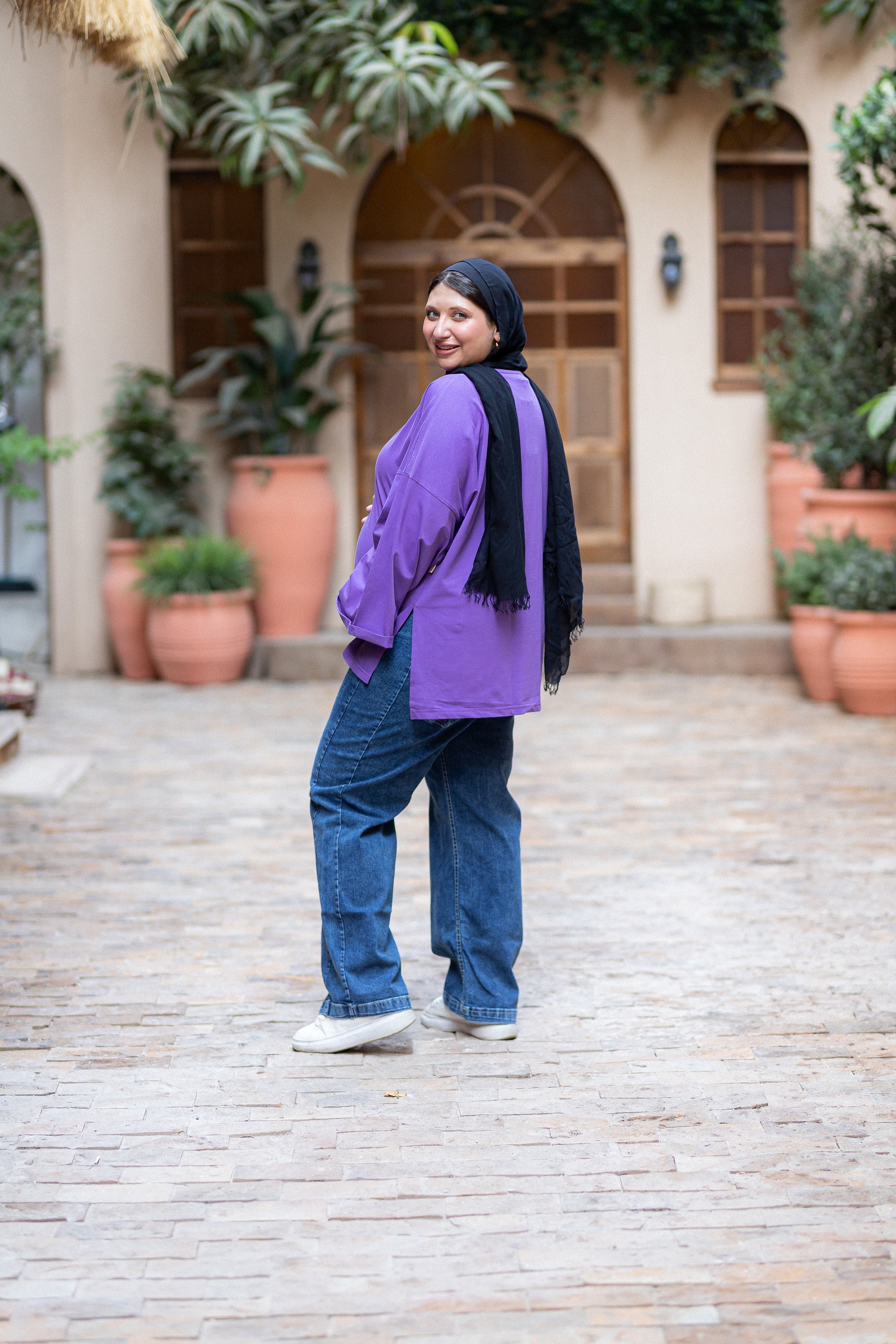 Minimalist Cotton Tee- lilac