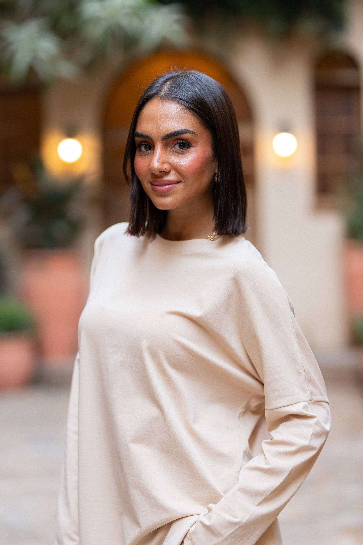 Premium cotton T-shirts Desert Sand