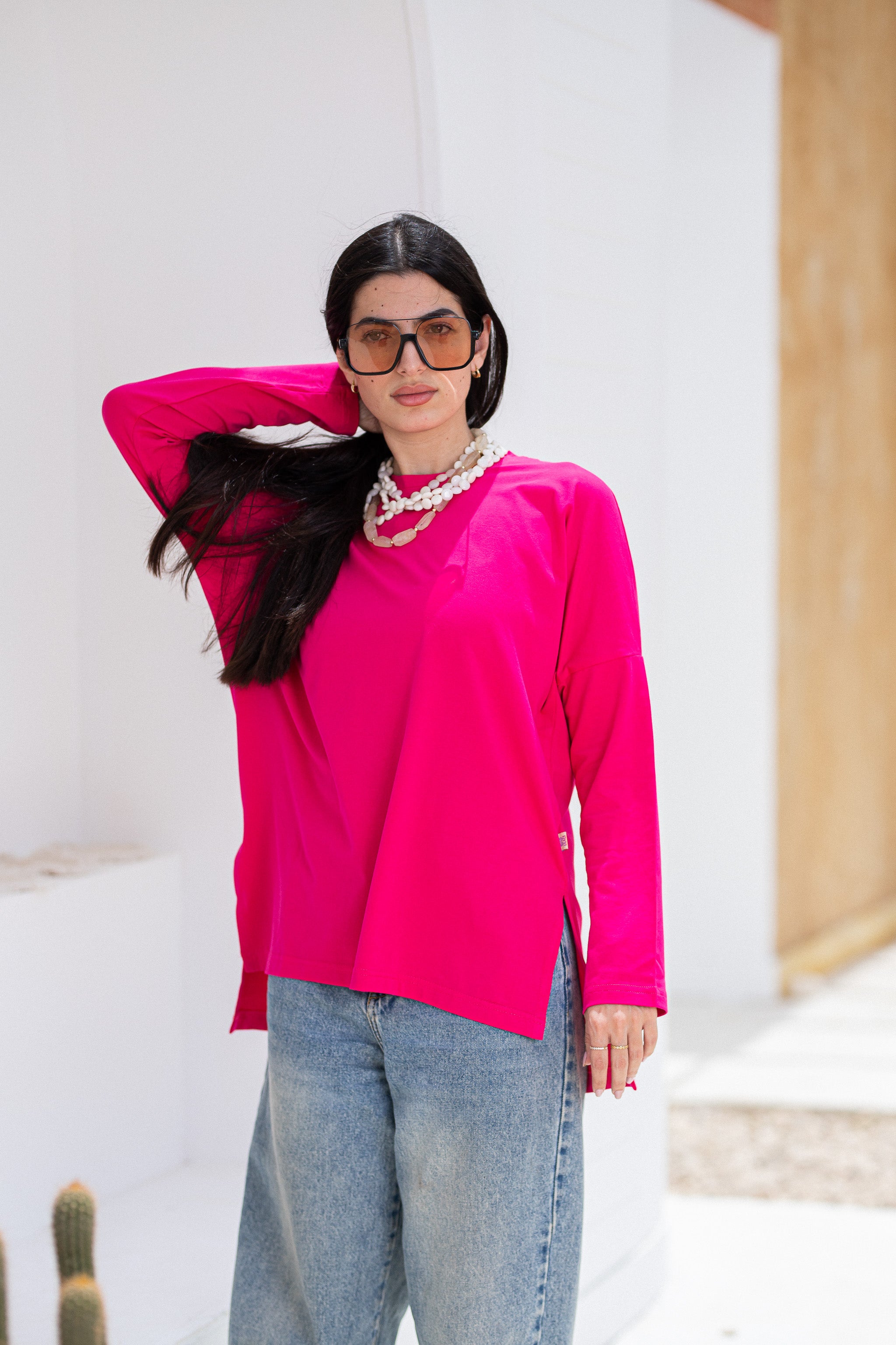 Premium cotton T-shirts - Hot Pink