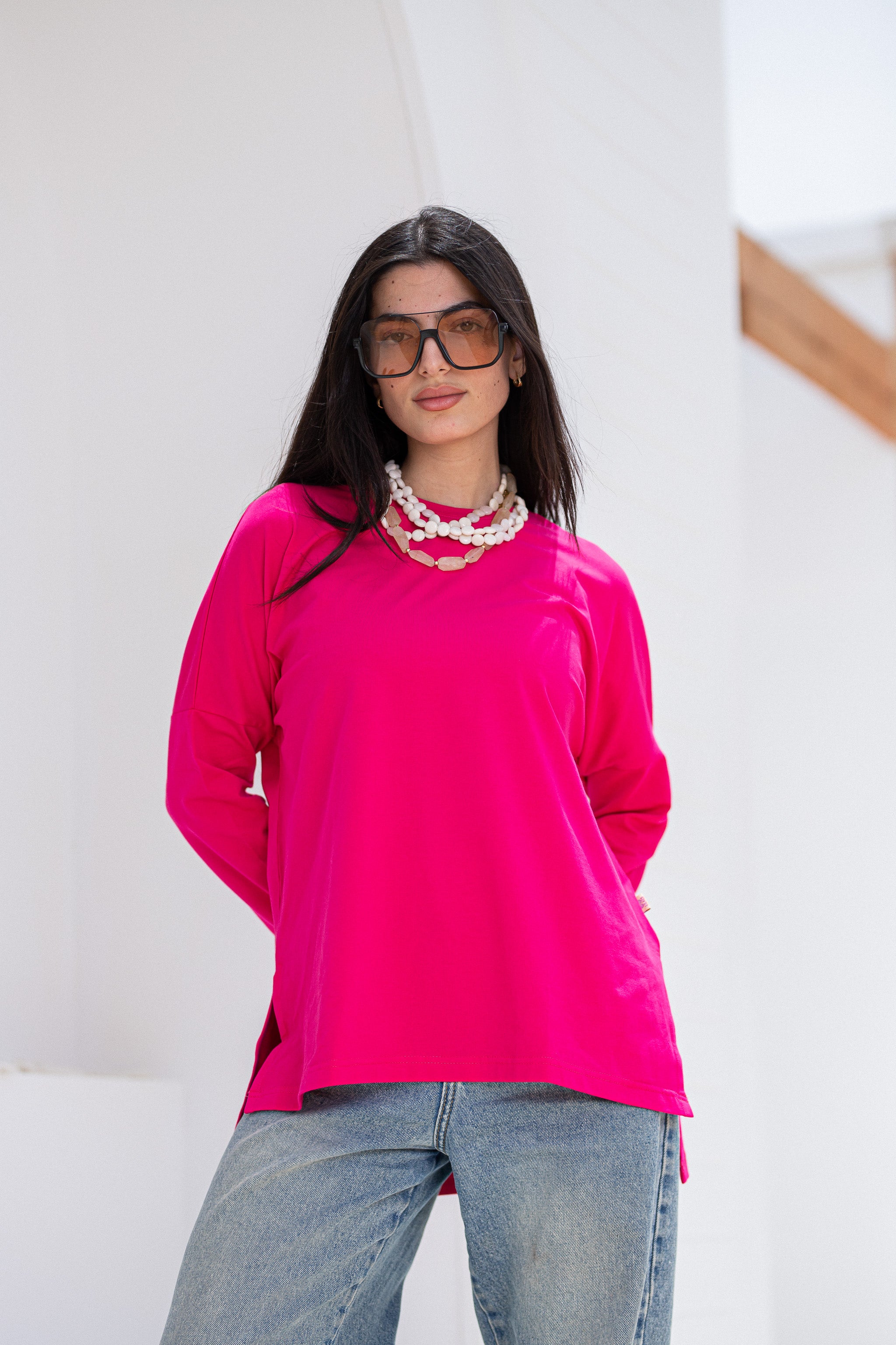 Premium cotton T-shirts - Hot Pink