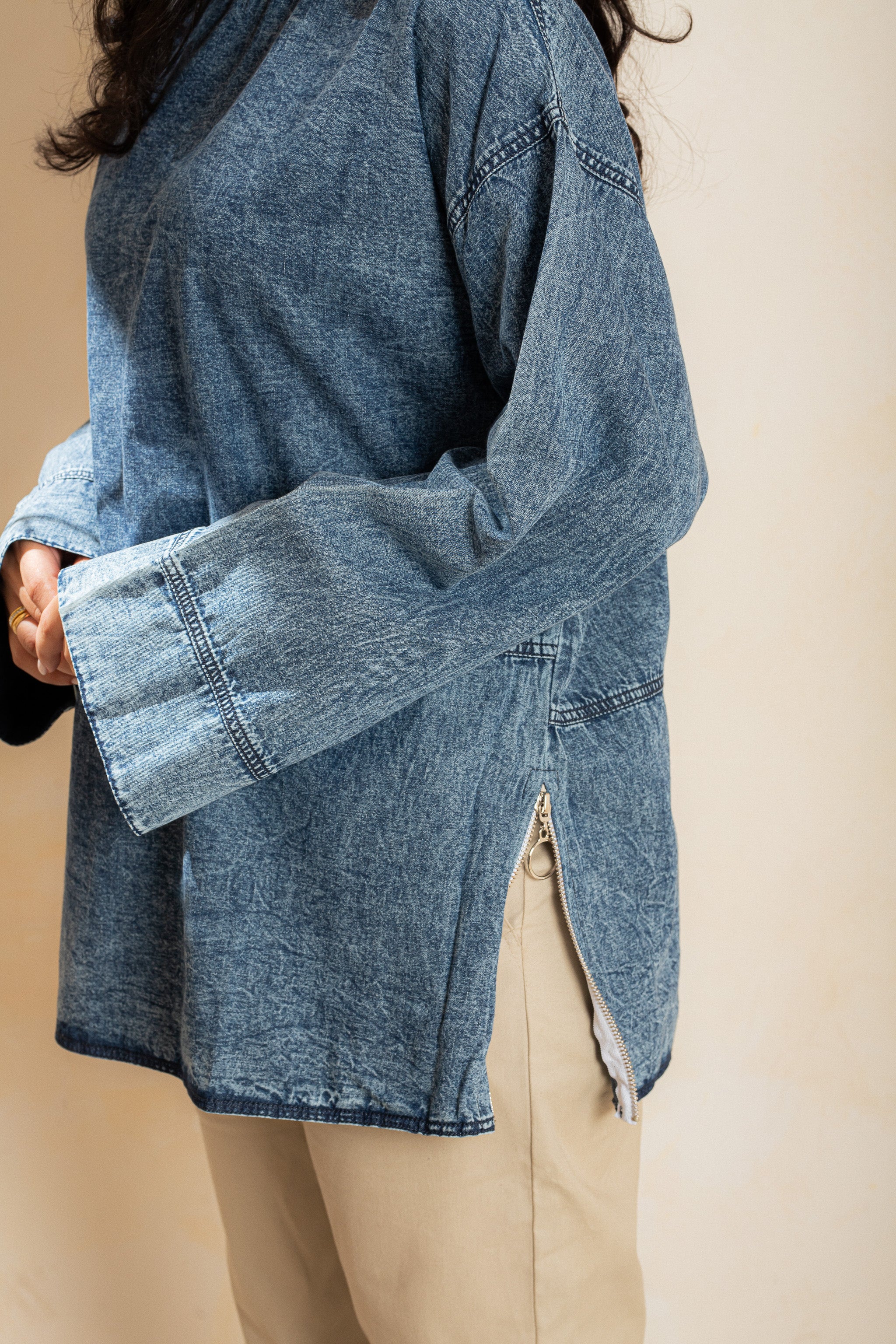 Slide side Shirt - Steel