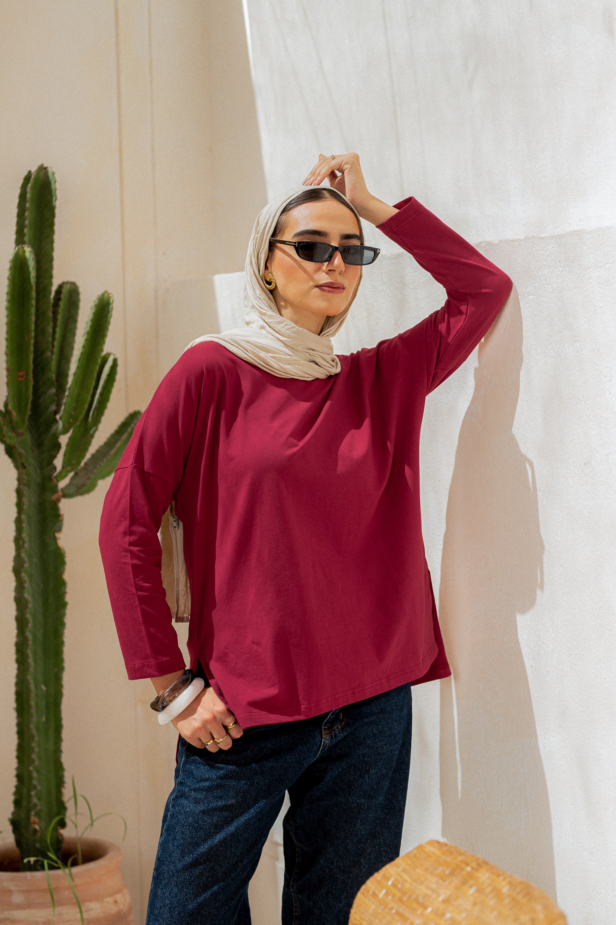 Premium cotton  T-shirts - maroon